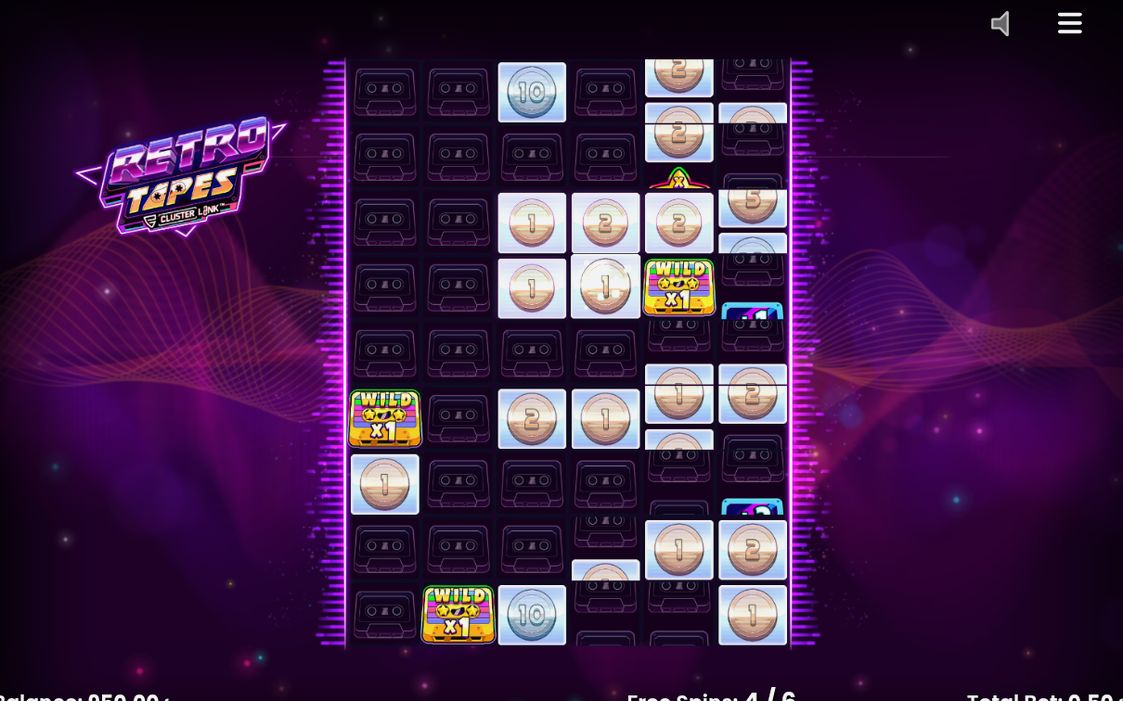 Free Spins-läge där Wild Tape-symboler fastnar på plats