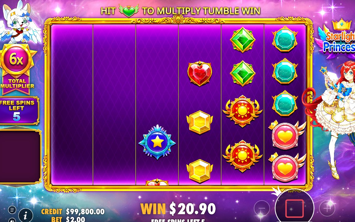 Free Spins med lila stjärnhimmel som bakgrund